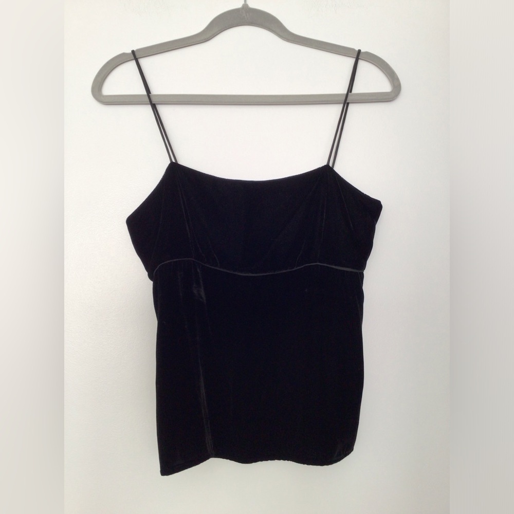 J CREW Black Silk Velvet Camisole - US 6